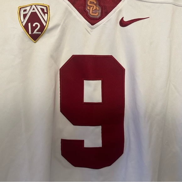 NWT Nike NCAA USC Trojans Football Jersey White  #9 Sewn Adult Mens Size X-Large - Picture 3 of 8
